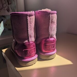 UGG Pink Shearling Short Boots